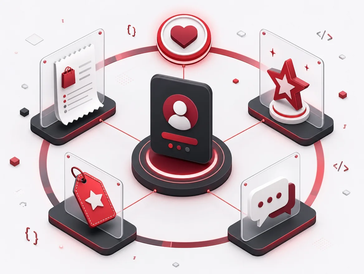 Retail CRM and loyalty system linking customer profiles, points, rewards, and campaigns