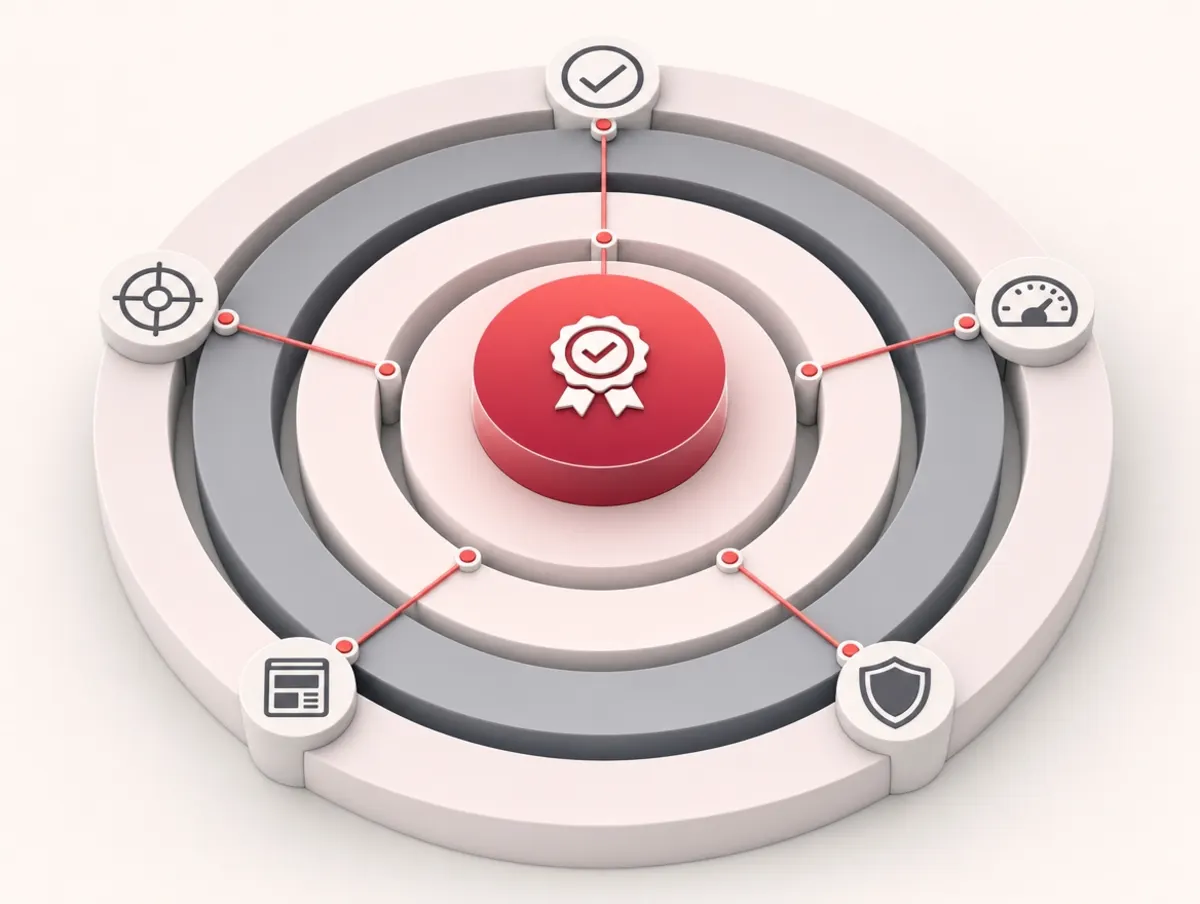 Software testing dashboard representing quality assurance services