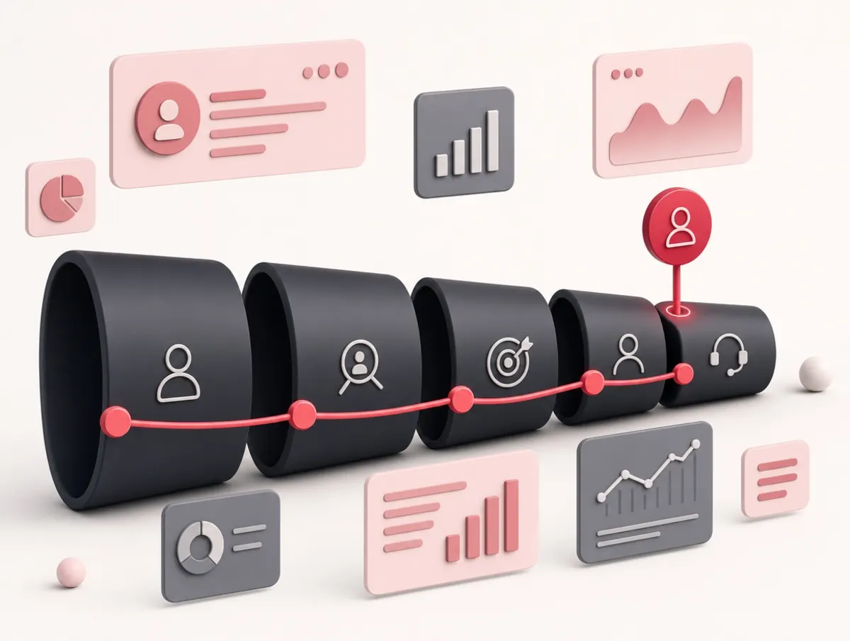 Customer relationship management dashboard with sales pipeline data